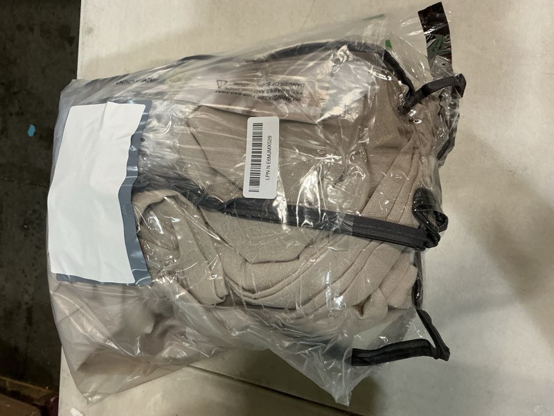 Condition photo showing As Is for natural cream linen black out curtains 120 inch long for living room bedroom 1 panel room darkening pinch pleated back tab extra long blackout curtains boho farmhouse thermal insulated drapes 60x120 natural linen 60"w x 120"l (pack of 1)