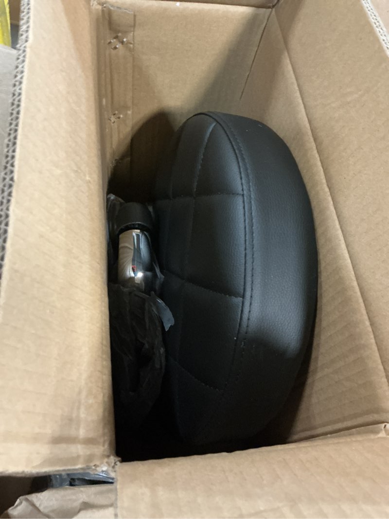 Condition photo showing As Is for Black Classic Swivel Stool with Wheel for Salon Work Home SPA Shop Height-Adjustable and Cost-Effective Rolling Stool Chair Small