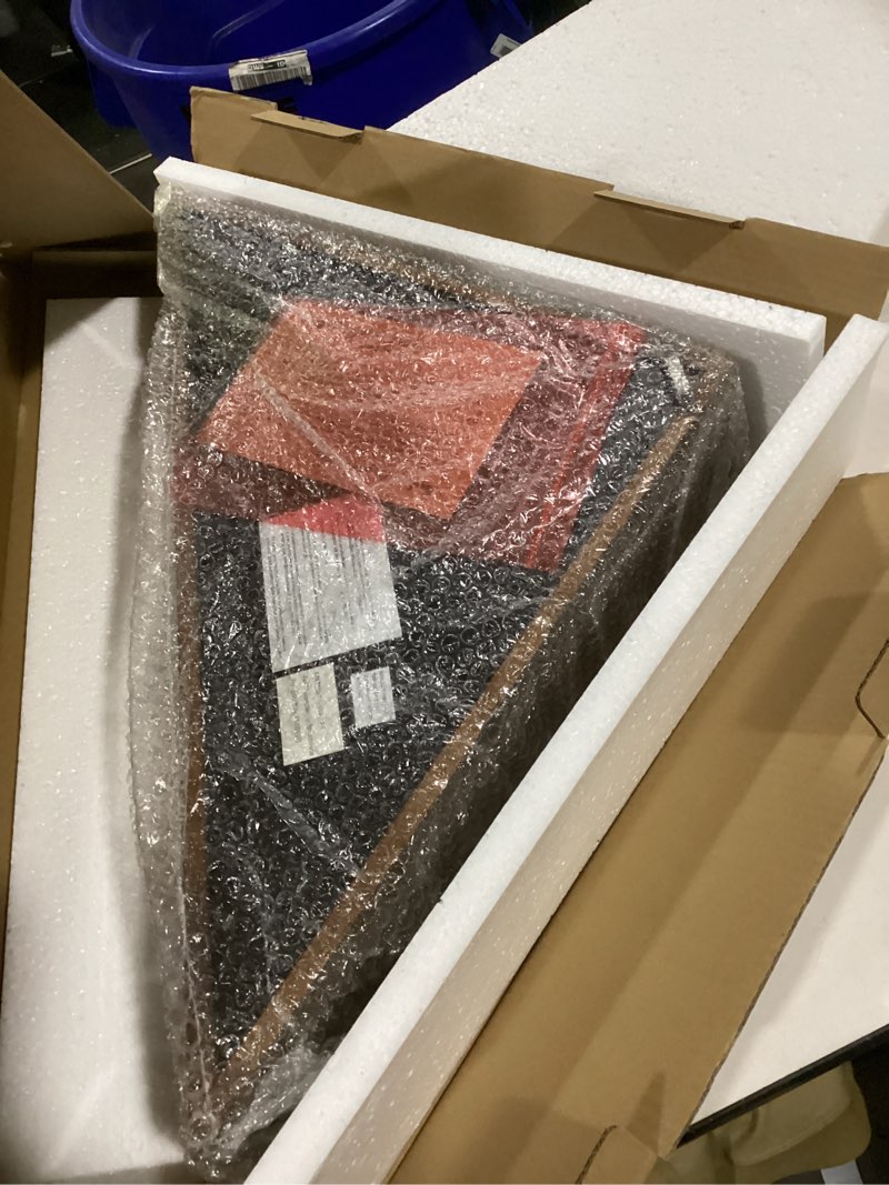 Condition photo showing New/Like New for HBCY Creations Flag Display Case for 5' x 9.5' American Veteran Burial Solid Wood Rustic Brown Frame with Glass Front Wall Mount or Standing Display, Box Rustic Brown 9.5'x5' flag case