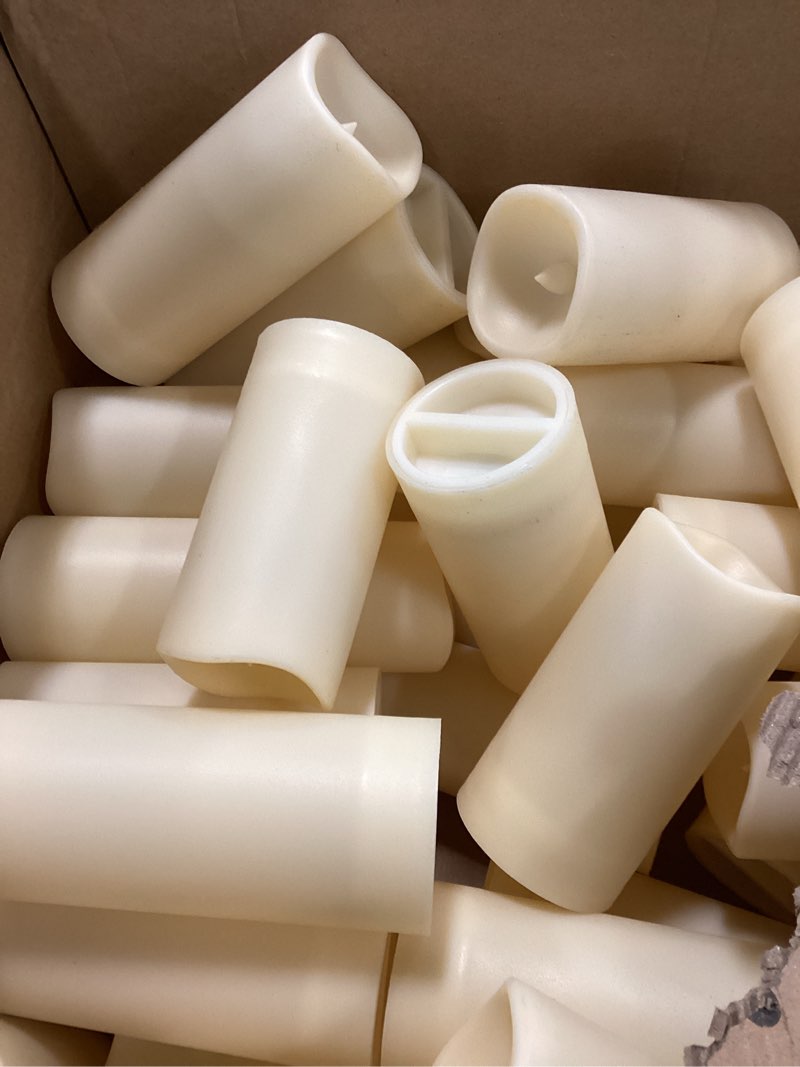 Condition photo showing Good Condition for 120 Pack Waterproof Outdoor Flameless Candles, Battery Operated Flickering LED Candles with Remote Control and Timer for Outdoor Larterns, Porch, Home, Parties, Special Occasions