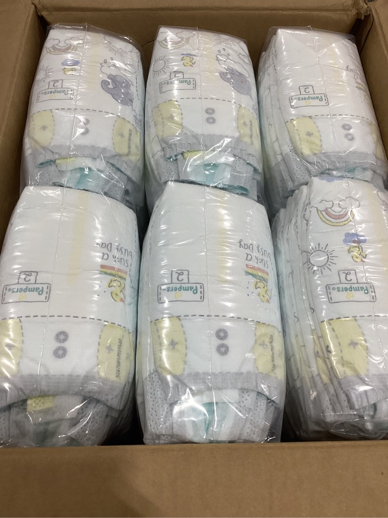 Condition photo showing As Is for Pampers Baby Diapers - Swaddlers - Size 2, 186 Count, Ultra Absorbent Disposable Infant Diaper