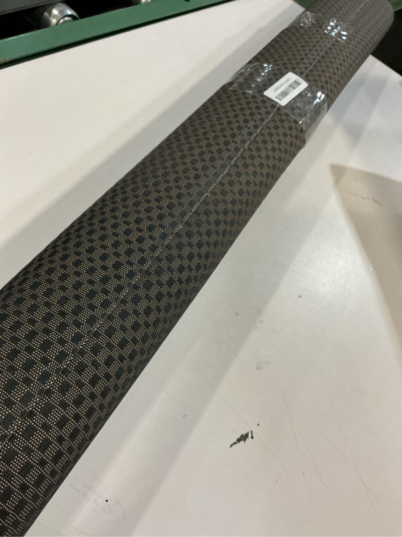 Condition photo showing Good Condition for Delamu Office Chair Mat for Hardwood Floor, 36"×48" Floor Protector for Under Desk Computer Rolling Chair Mat, Anti-Slip PVC Chair Mats for Office Home (Black Brown) 36" x 48" Black&brown