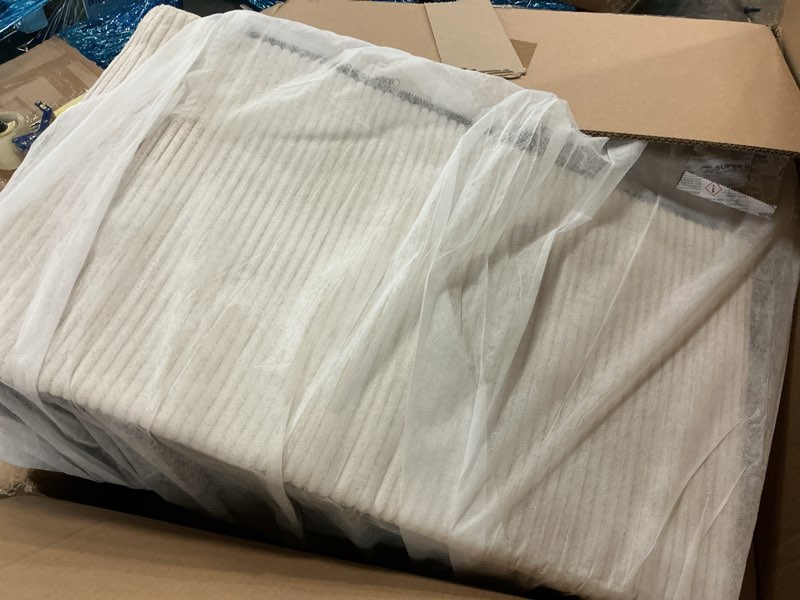 Condition photo showing As Is for lindyn ivory modular sectional (incomplete ) pick up 3 boxes