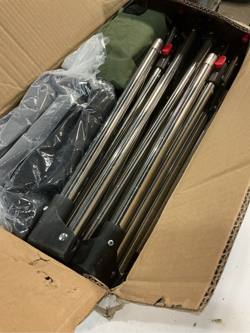 Condition photo showing As Is for 42 Inch Collapsible Travel Dog Crate for Medium Large Dogs, Portable Dog Crate 4-Door Foldable Soft Kennel with Durable Mesh Windows for Indoor & Outdoor Travel, with Storage Bag,Green 42.0"L x 31.0"W x 31.0"H Green