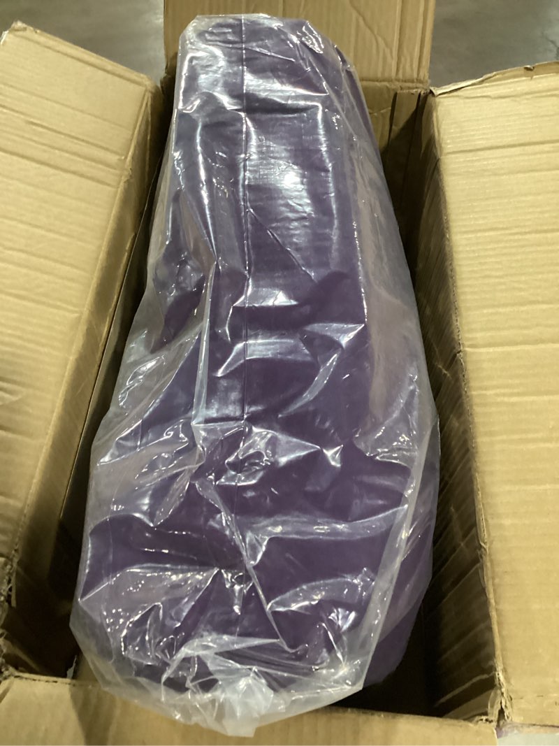 Condition photo showing Good Condition for Organic Buckwheat Bolster (24X10.5X5.5 in) Supportive Rectangular Meditation Pillow 100% Cotton Cover Yoga Pillow Purple