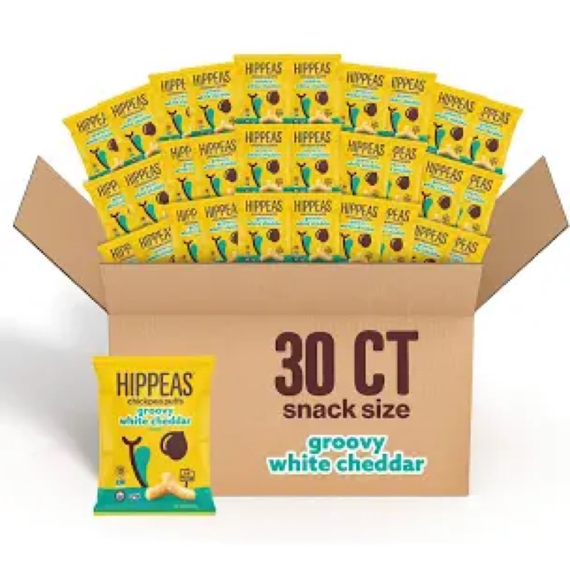 chickpea puffs, groovy white cheddar, 0.8 ounce (pack of 30) bb: 05/29/2025