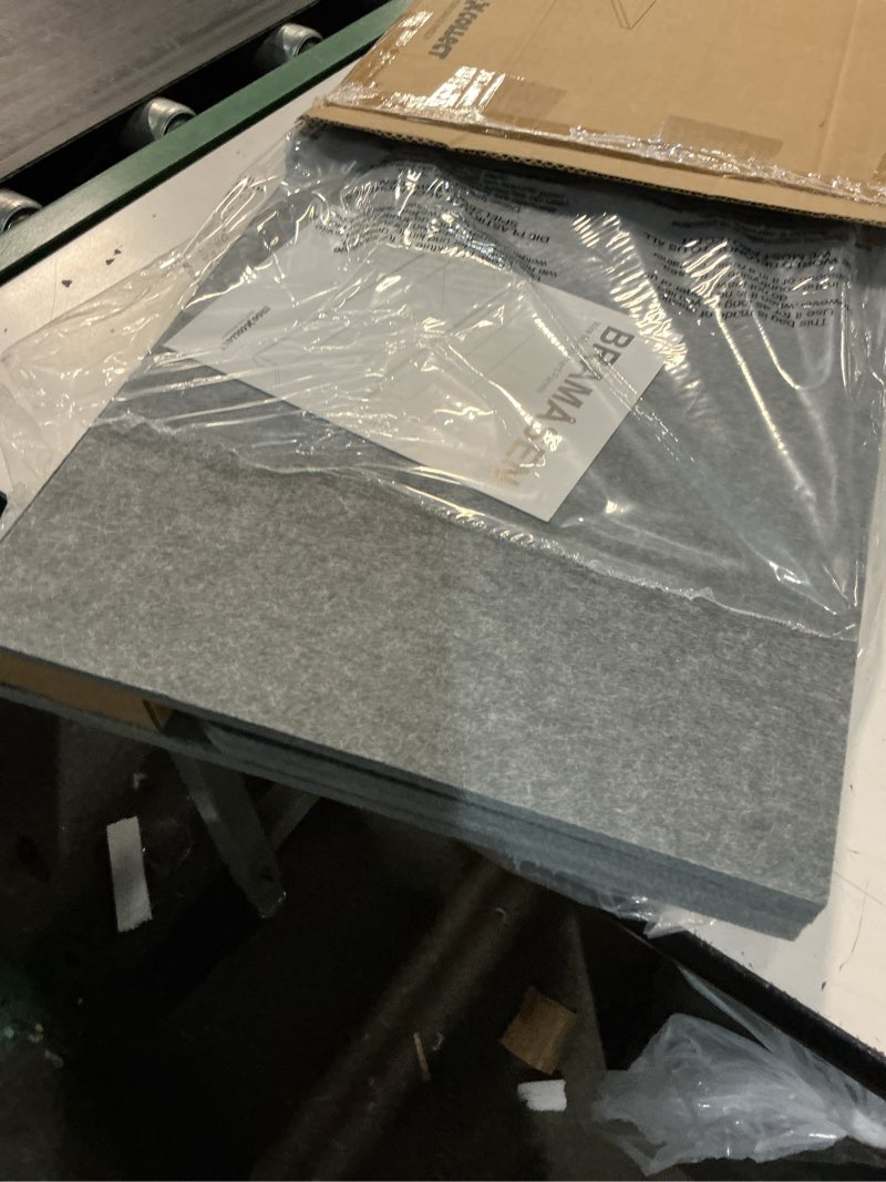 Condition photo showing Good Condition for desk privacy panel with cable management tray, 47.2 x 22.5 inch felt desk divider with hidden cord organizer, clamp or screw mount, acoustic partition for office & home