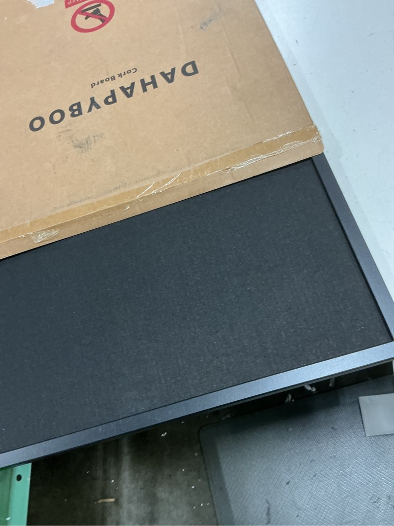 Condition photo showing Good Condition for cork board with linen black,bulletin board 30"x20",corkboards for office home school message board or vision board decoration. black 30" x 20"