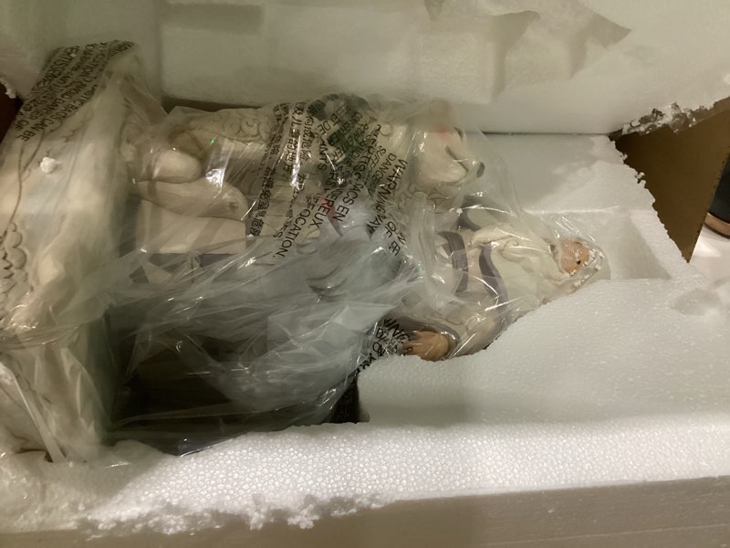 Condition photo showing New/Like New for enesco jim shore heartwood creek woodland santa and animals statue, 18.5 inches