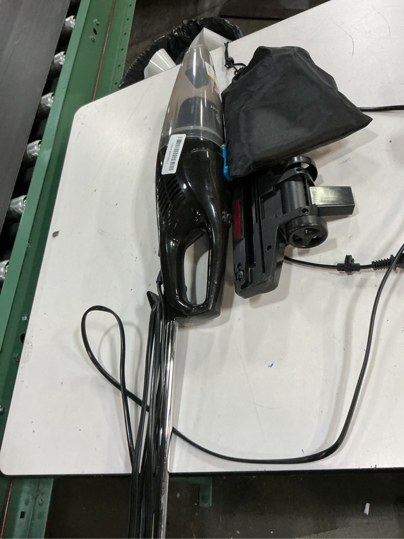 Condition photo showing As Is for intercleaner corded vacuum cleaner, 15kpa powerful suction with 400w motor, 12 in 1 lightweight bagless stick vac with handheld, ultra quiet, for hardwood floor carpet car pet hair #3 black