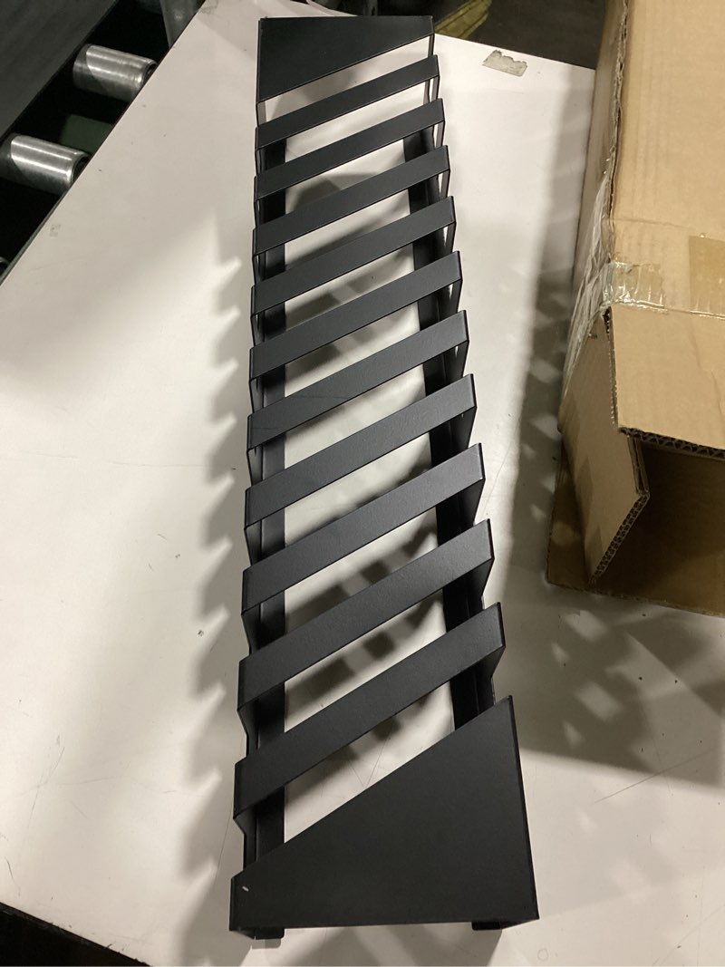 Condition photo showing Good Condition for tile display rack, 11 slots tile display stand metal portable floor tiles sample holder tile sample organizer tabletop stone sample display racks for retail stores shopping malls exhibition hall black