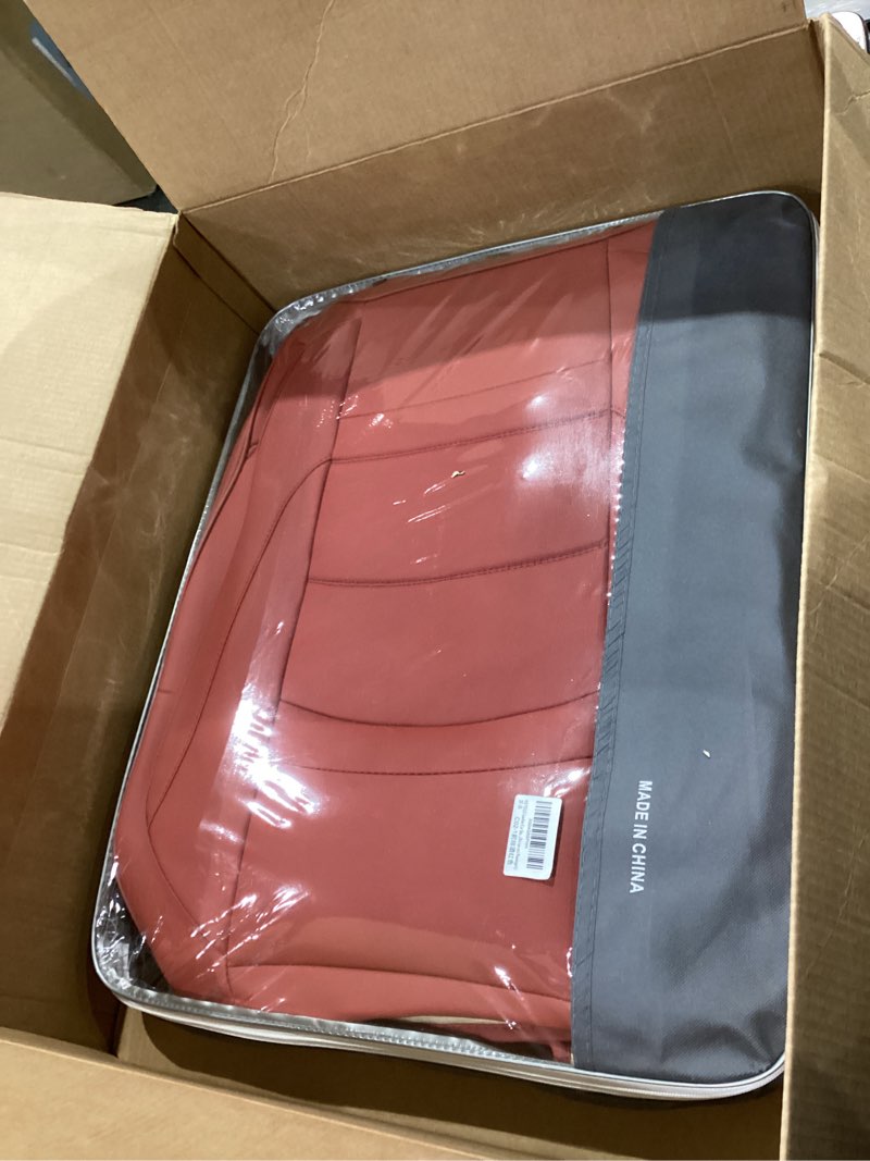 Condition photo showing Good Condition for NS YOLO Leather Car Seat Covers Full Set,Universal Fit for Most Cars,SUVs and Sedans,Waterproof Luxury Leatherette Cushions, 5 Seats Protectors (Wine Red, Front Pair-2 Seats(Driver and Passenger)) Wine Red Front Pair-2 seats(driver and passenger)