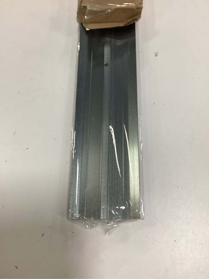 Condition photo showing Good Condition for Aluminum Door Threshold, 36"L x 2.4"W Metal Floor Transition Strip for Doorways, Threshold Strip for Exterior & Interior Doors Flooring Gaps, Doorway Protector and Decor (Black) 36"x2.4"x0.1"-1pcs Black