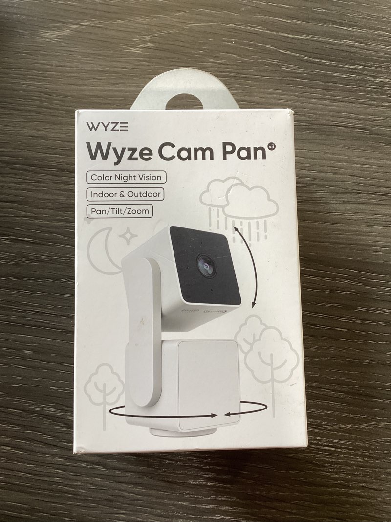 Condition photo showing Good Condition for wyze cam pan v3, indoor/outdoor ip65-rated 1080p pan/tilt/zoom wi-fi smart home security camera with color night vision, 2-way audio, compatible with alexa & google assistant, free expert setup