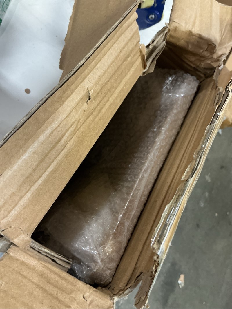 Condition photo showing As Is for VASMIA Console Table, Entryway Table, Narrow Sofa Table, 39" Bamboo Hallway Table for Entryway, Living Room, Bedroom, Foyer, Natural Natural 9.4"D x 39.4"W x 29.5"H