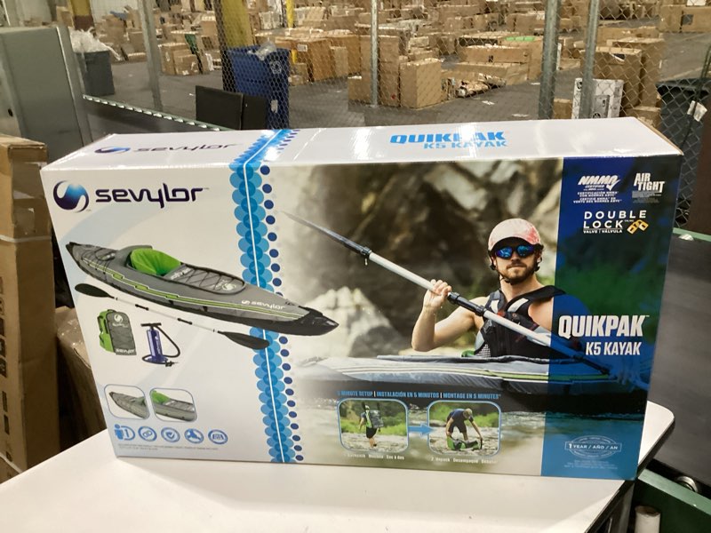 Condition photo showing New/Like New for sevylor quickpak inflatable kayak gray