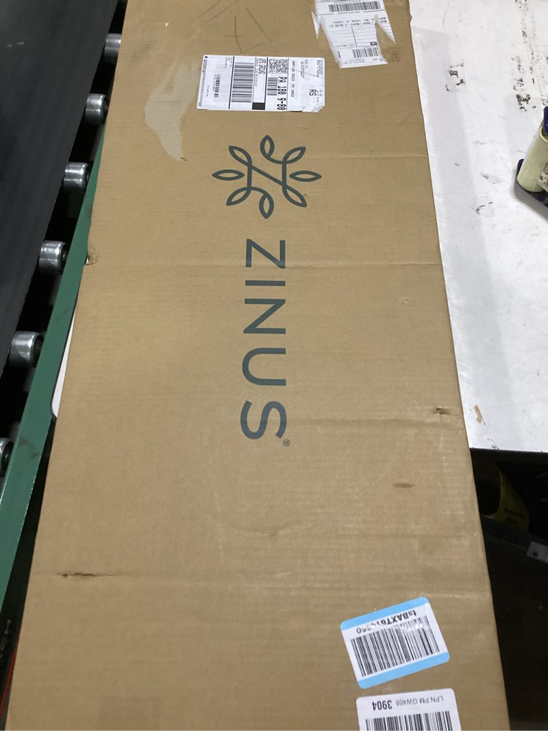 Condition photo showing Good Condition for zinus rumi 14in twin metal bed frame, quick assembly smartbase® mattress foundation, heavy duty sturdy steel with no box spring needed, eco-friendly packaging, black black twin basic assembly