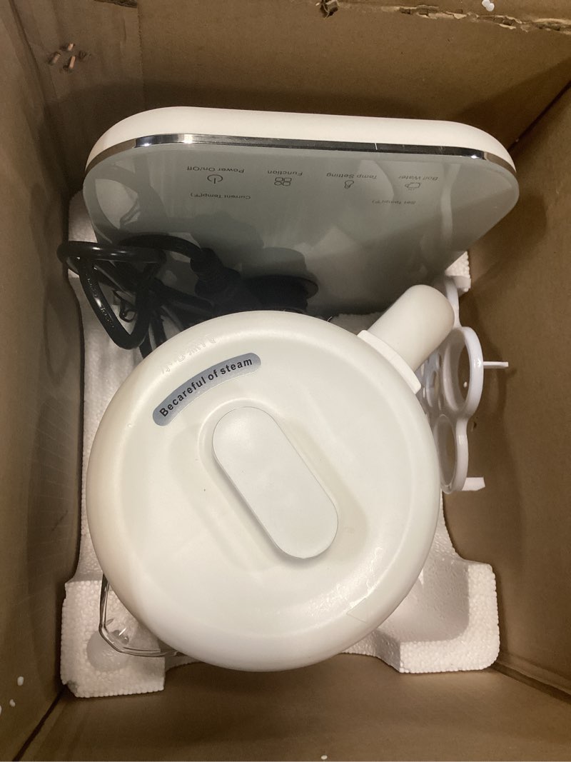 Condition photo showing Good Condition for health pot, 1.5l double-layer glass electric kettle with stew pot, 9-in-1 multi-function tea maker for soup, porridge, herbal tea, stainless steel base, glass touch panel, programmable