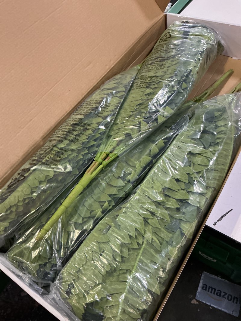Condition photo showing Good Condition for 35" fake ferns, 4 large artificial bonston ferns bushes plants with 39 fronds for outdoors garden patio porch entrance low maintain home decor