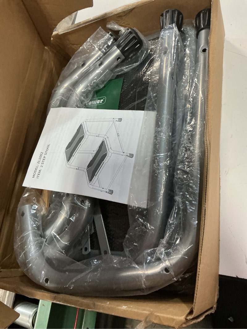 Condition photo showing Good Condition for HBTower 2 Step Stool, Stepping Stools for Adults Kids with Non-Slip Rubber Feet, Heavy Duty Step Stools for Bedroom Kitchen Bathroom, Bed Steps for High Beds 2-Step