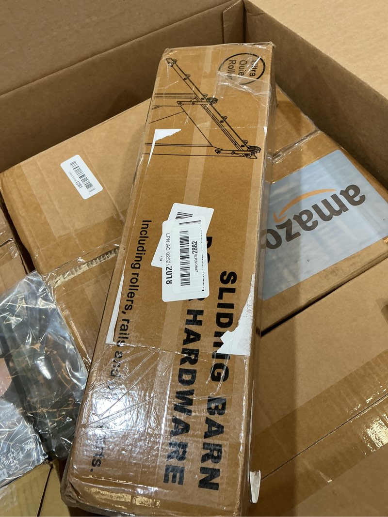 Condition photo showing New/Like New for ccjh 6ft/72inch sliding barn door hardware kit for single door carbon steel black 1.8m (6ft)