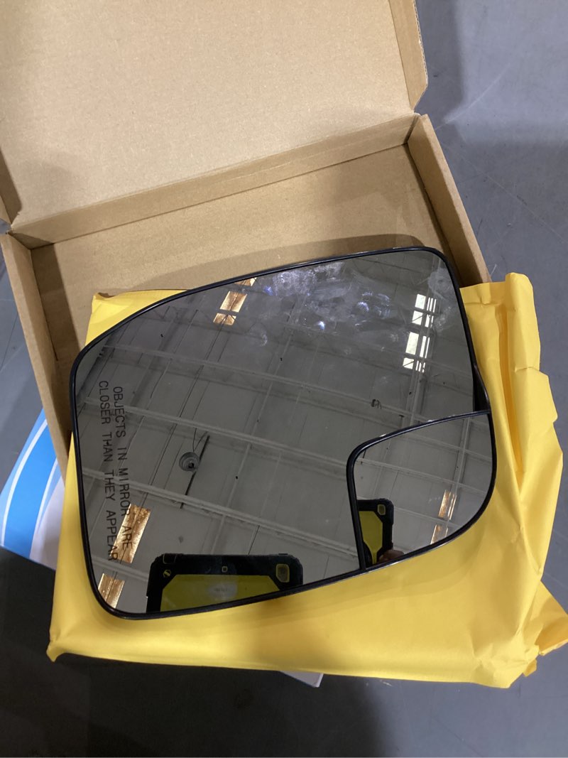 Condition photo showing Good Condition for passenger side mirror replacement for 2010-2014 ford e-150 e-250 e-350 super duty (blind spot lens)