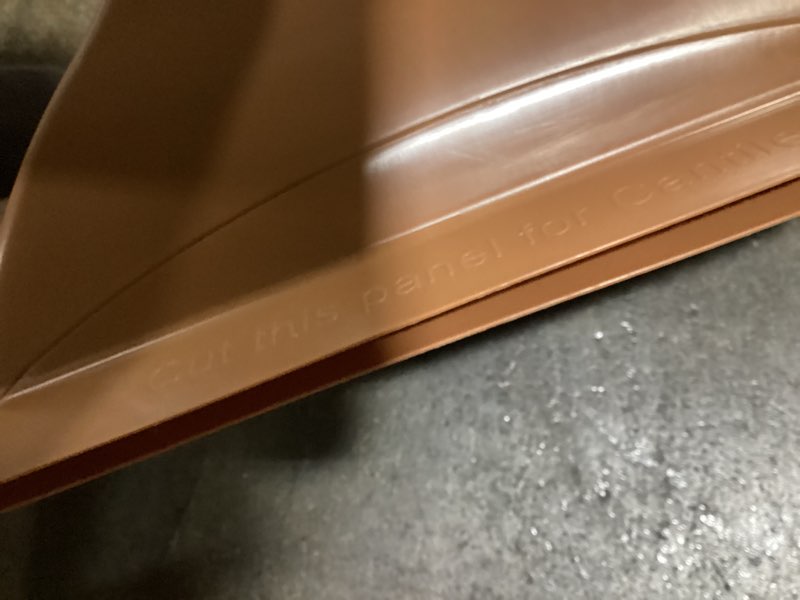 Condition photo showing New/Like New for only pack of two spout.. trex rainescape 12-1/2-in x 12-1/2-in brown under deck ceiling downspout