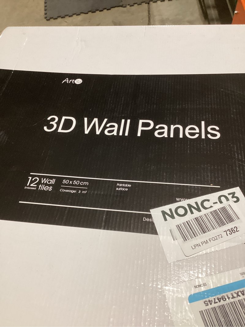 Condition photo showing New/Like New for Art3d Slat Wall Panel, 3D Fluted Textured Panel 12-Tile 19.7 x 19.7in. - Cover 32 Sq.Ft., Black