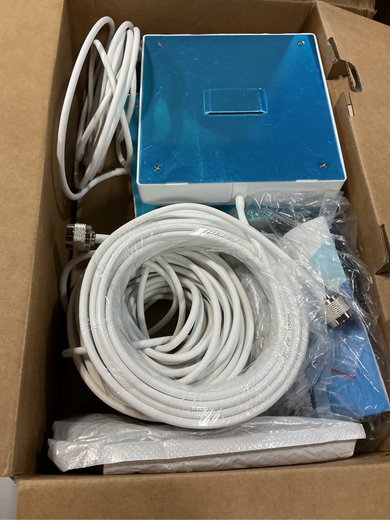 Condition photo showing Good Condition for cell phone booster for home & multi-room, up to 7000 sq.ft, cell phone signal booster for band 5/12/13/17,boost 5g 4g lte 3g data for all u.s. carriers, fcc approved dark gray