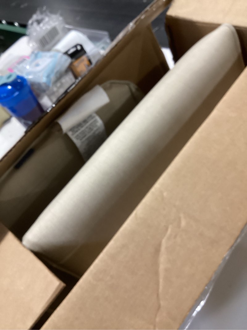 Condition photo showing Good Condition for arden indoor/outdoor foam seat pad, 2 pack, 17 x 16, patio cushion, water repellent, fade resistant, foam cushion tan leala 16 x 17 tan leala 2