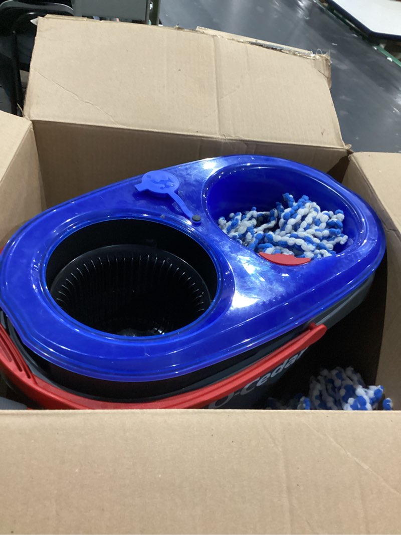 Condition photo showing Good Condition for O-Cedar RinseClean Spin Mop & Bucket System + 2 Extra Mop Heads| Clean with Water | Removes 99% of Bacteria Plastic Rinseclean Spin Mop & Bucket + 2 Extra Refills Cleaning System