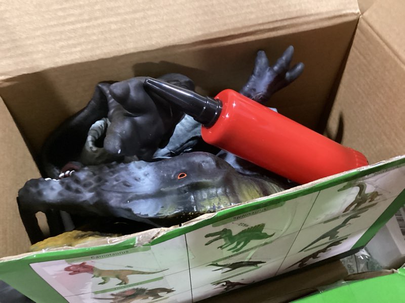 Condition photo showing Good Condition for yongjule large dinosaur toys- 27.5" spinosaurus soft dinosaur toys for kids 3-5, big inflatable dino for boys girls, toddler party favors birthday gifts