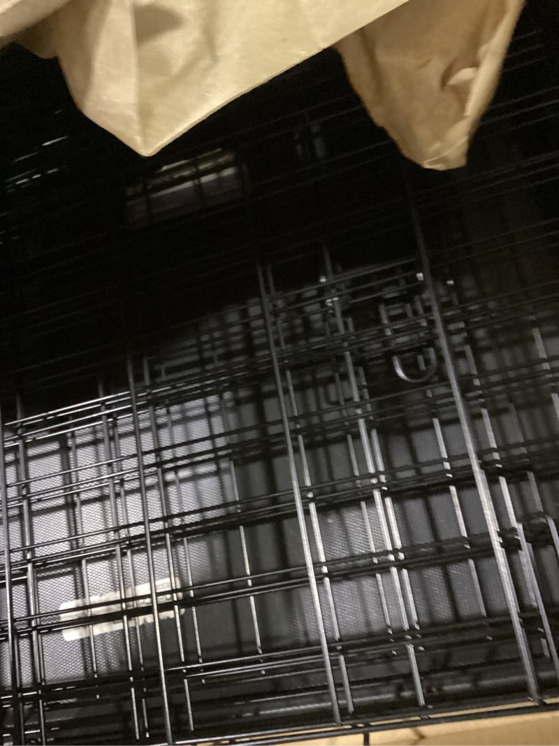 Condition photo showing Good Condition for amazon basics - durable, foldable metal wire dog crate with tray, single door, 30 x 19 x 21 in, black 30.0"l x 19.0"w x 21.0"h single door w/ divider