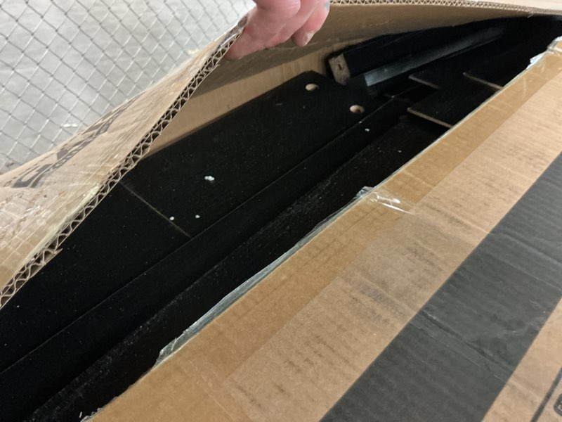 Condition photo showing As Is for IDEALHOUSE 70 inch TV Stand for 80" TVs, Mid Century Modern Entertainment Center with Storage Drawer & Open Shelves, Wood Media Console Cabinet for Living Room/Bedroom, Black