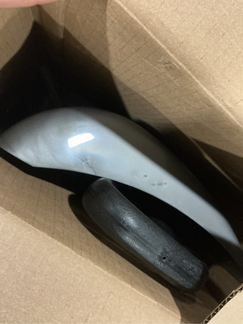 Condition photo showing As Is for Suncast 27” Steel Core Snow Pusher with Galvanized Wear Strip, D-Grip Handle, Heavy-Duty Snow Removal Tool for Effortless Clearing