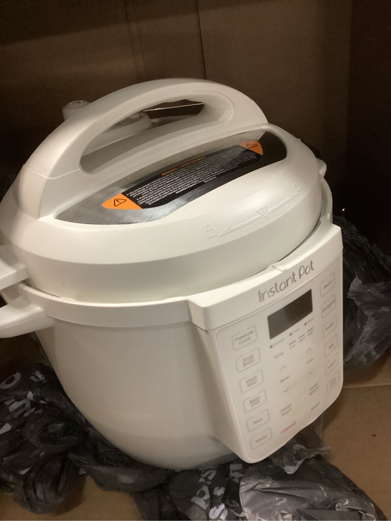 Condition photo showing As Is for Instant Pot 6QT RIO 7-in-1 Multi-Cooker, Pressure Cooker, Slow cook, Sauté, Steam, Rice Maker, Yogurt, & Warmer, Sea Salt, 6 Quarts Sea Salt 6 Quarts