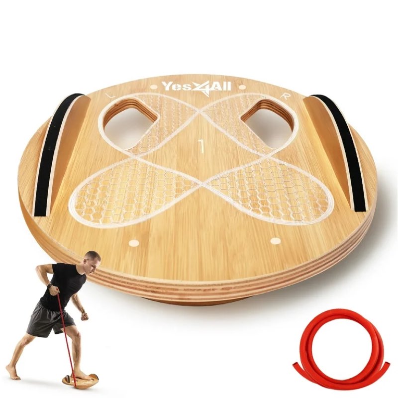 Yes4All Upgraded Foot Toes Balance Board for Adults - Wobble Board Trainer for Restoration, Balance 