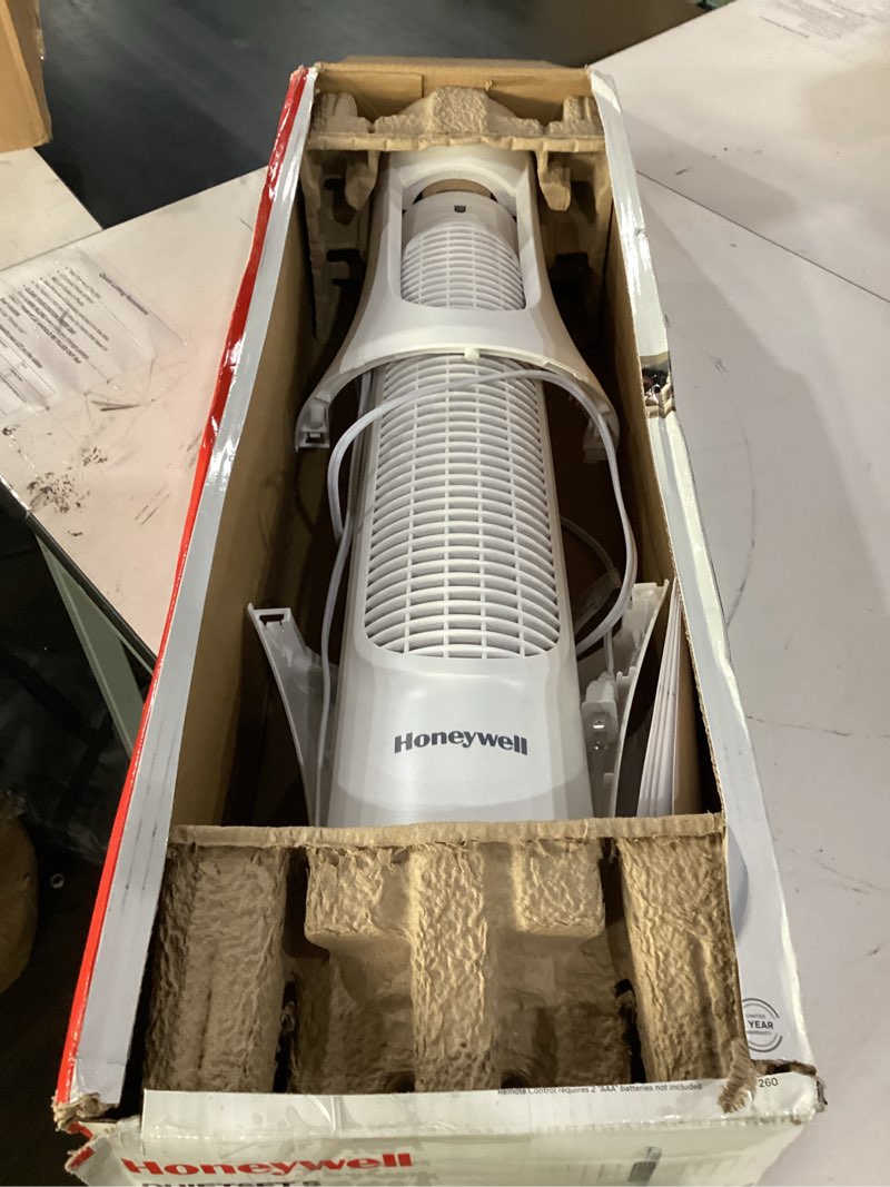 Condition photo showing Good Condition for not tested**** honeywell quietset whole room oscillating tower fan with remote, white, hyf260
