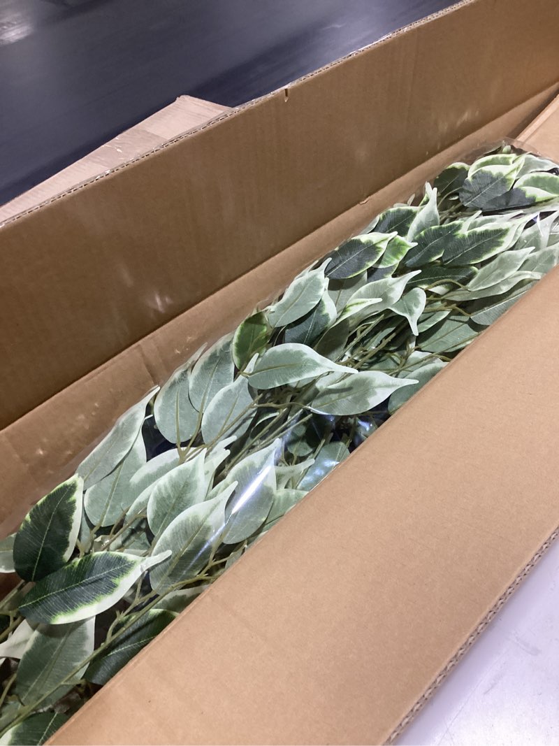 Condition photo showing Good Condition for artificial ficus tree - 4 ft tall silk fake tree with pot - lifelike foliage & branches for indoor/outdoor decor