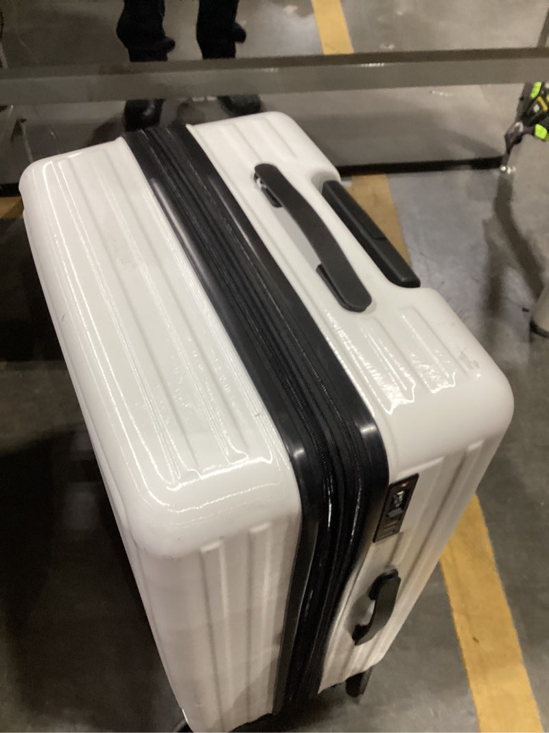 Condition photo showing As Is for TRAVELARIM Hard Shell Luggage Sets with Spinner Wheels 4 Piece, Expandable Large Suitcases with TSA 