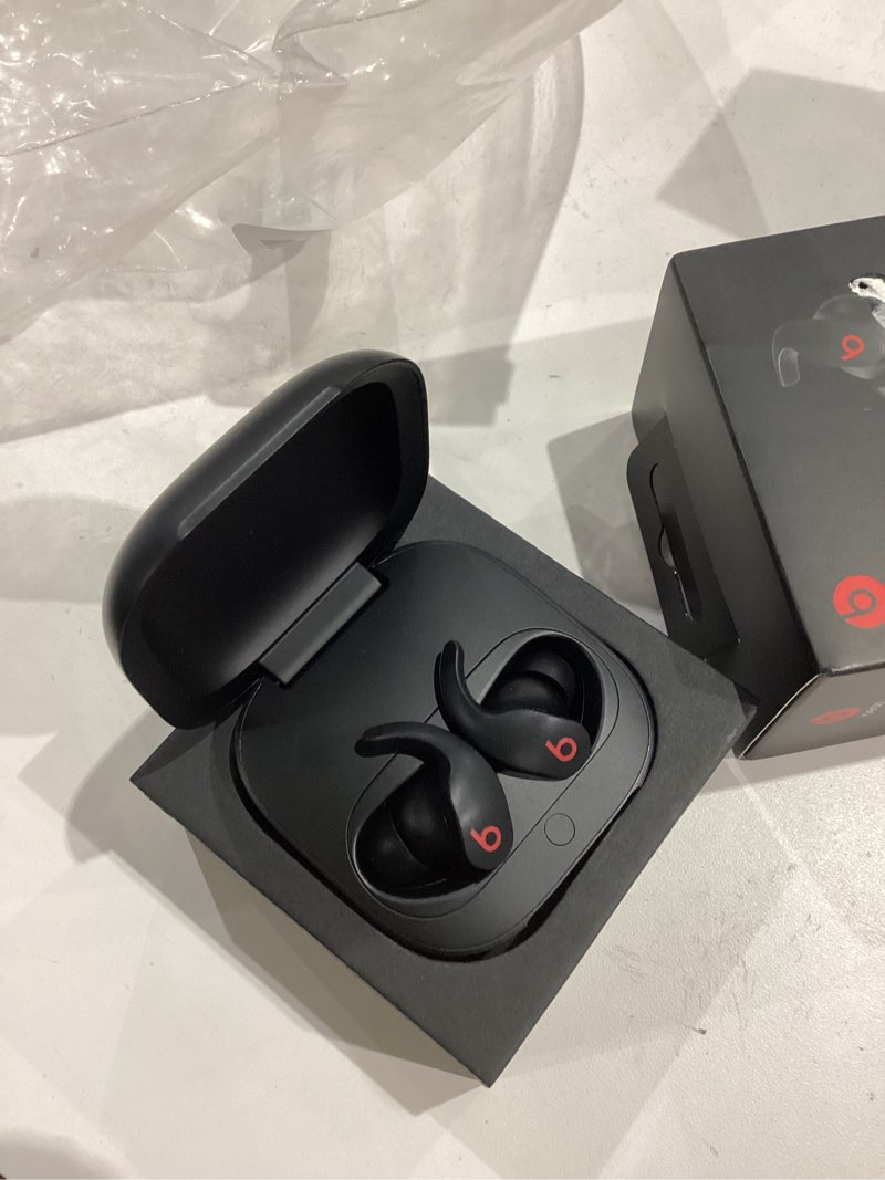 Condition photo showing Good Condition for Beats Fit Pro (1st Gen) - True Wireless Noise Cancelling Earbuds - Active Noise Cancelling - Sweat Resistant Earphones, Compatible with Apple & Android, Class 1 Bluetooth®- Beats Black Beats Black Fit Pro Without AppleCare+