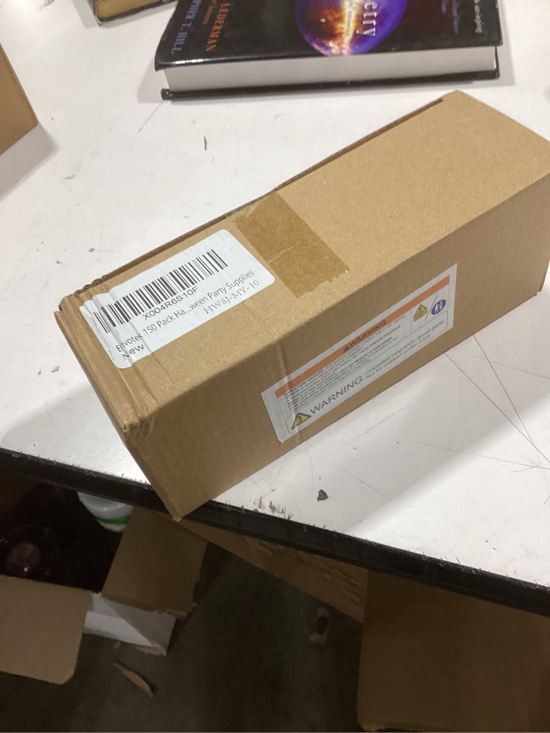 Condition photo showing New/Like New for 150 PCS Halloween Party Favors for Kids, Halloween Party Supplies Glow in The Dark Toys Bulk Light Up LED Rings Glow Sticks Halloween Treats for Goodie Bag Fillers Classroom Prizes Trick or Treat Gift