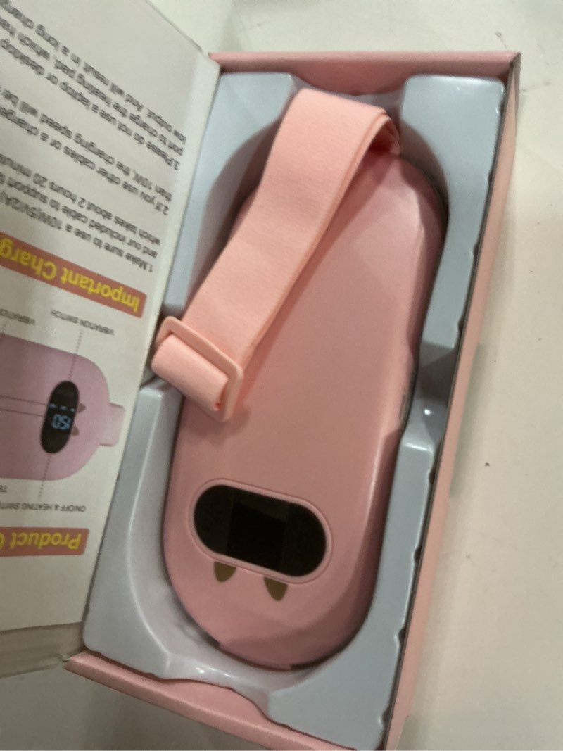 Condition photo showing Good Condition for Portable Heating Pad for Cramps FSA, HSA Cordless Electric Period Fast Heat Pad for Back Pain Relief Menstrual Belt 6 Heat 6 Massage Gifts for Women Girl Her Girlfriend Christmas Stocking Stuffer Pink A Pink