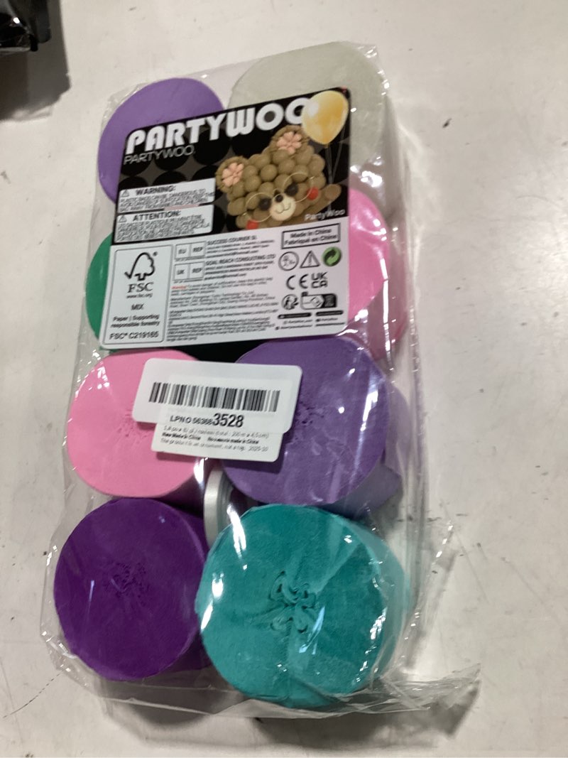 Condition photo showing Good Condition for partywoo pink purple mint turquoise crepe paper streamers 8 rolls 656 ft | birthday wedding graduation baby shower bridal shower anniversary engagement retirement bachelorette party decorations purple green pink-9658
