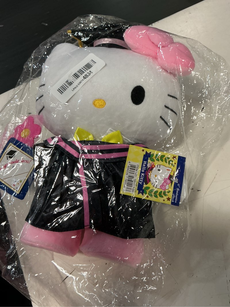 Condition photo showing New/Like New for 2026 graduation plush, 10" cute kitty cartoon plushies toy for fans gift, soft stuffed animal doll for kids girls, birthday graduation choice for her small pink