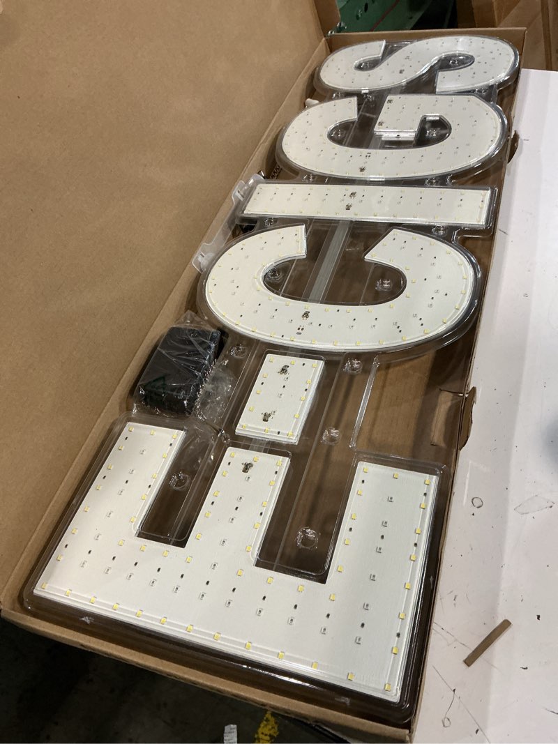 Condition photo showing Good Condition for led e-cigs sign for smoke shops - super bright vape store sign with unique design, high visibility & easy hanging installation for retail window displays