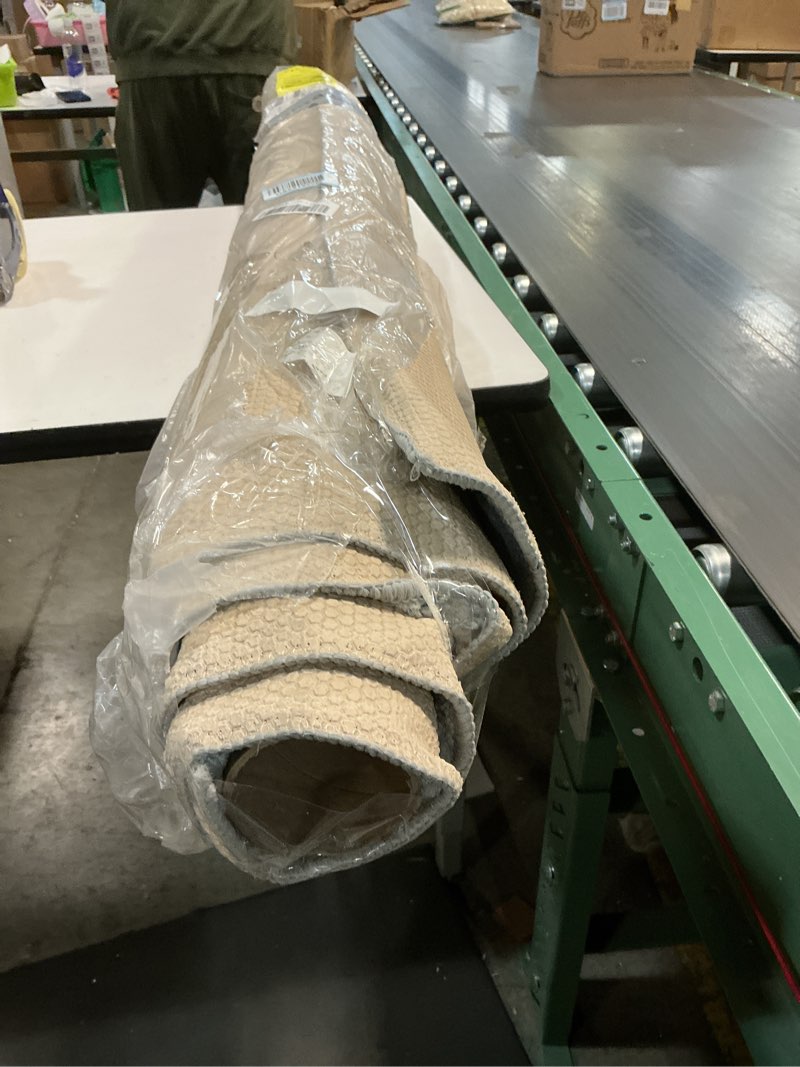 Condition photo showing Good Condition for Garland Rug Sparta Non Slip Polypropylene 5 Ft. X 7 Ft. Silver Gray Area Rug- Ideal for Living Rooms