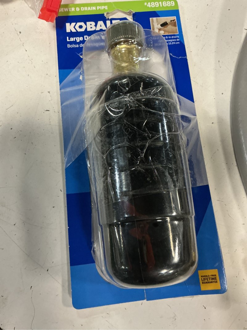 Condition photo showing As Is for kobalt large drain rubber bladder