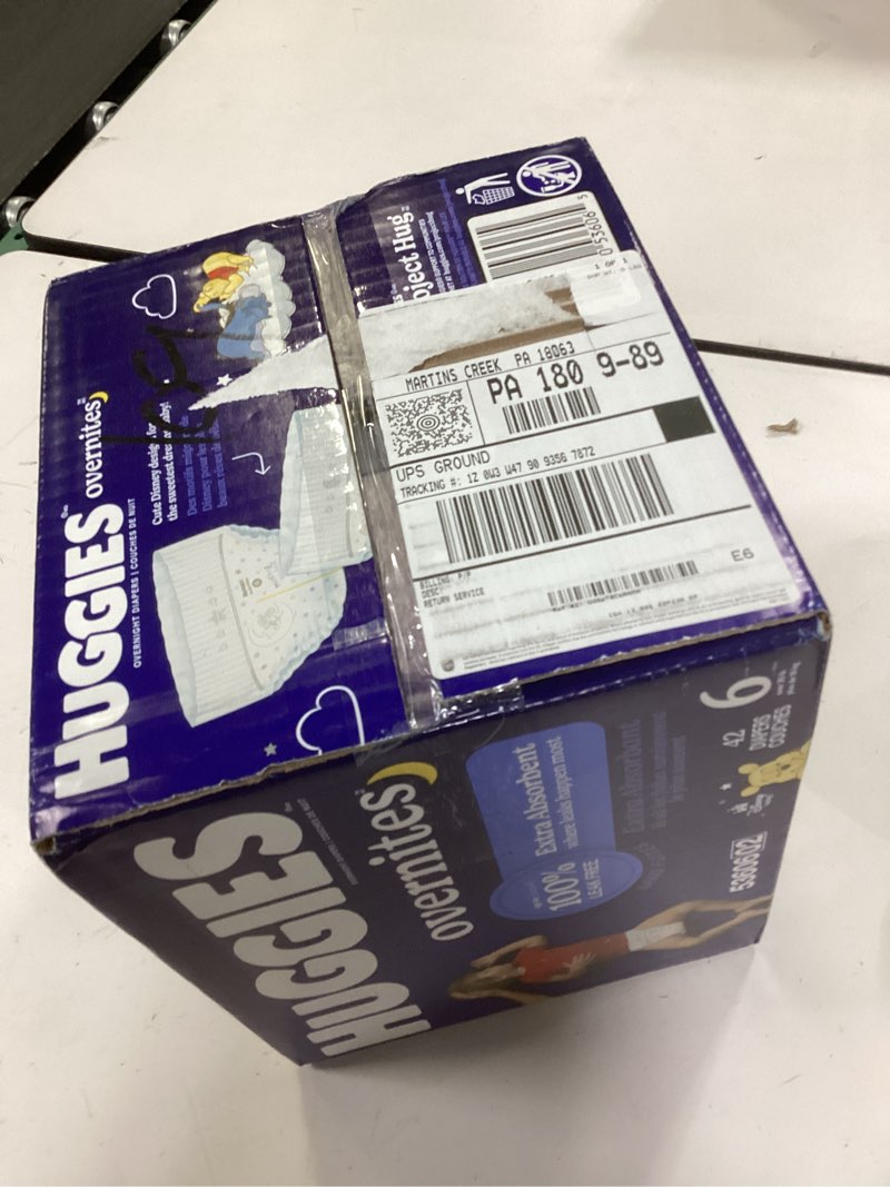 Condition photo showing New/Like New for Huggies Overnites Size 6 Overnight Diapers (35+ lbs), 42 Ct, Packaging May Vary Size 6 42