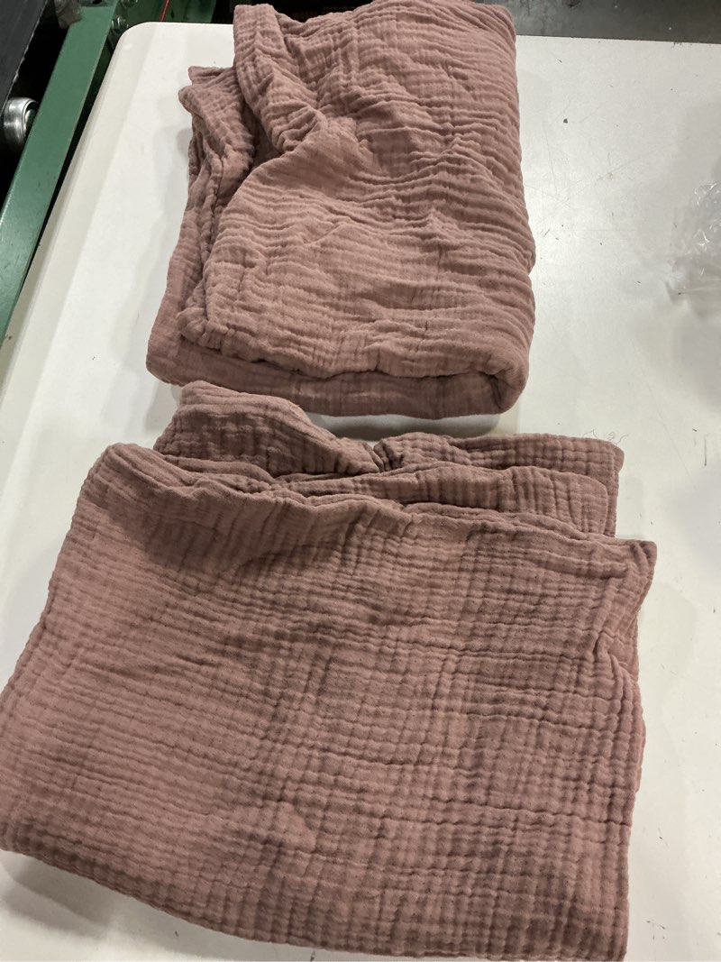 Condition photo showing Good Condition for organic cotton gauze pillow case, full/queen, fig